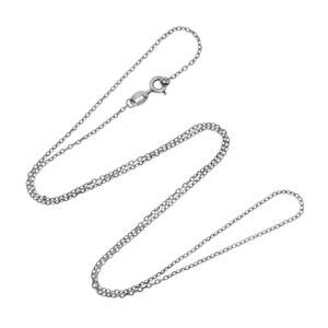 Estate Sterling Silver 925 1.2mm Cable Link Chain Necklace 20"